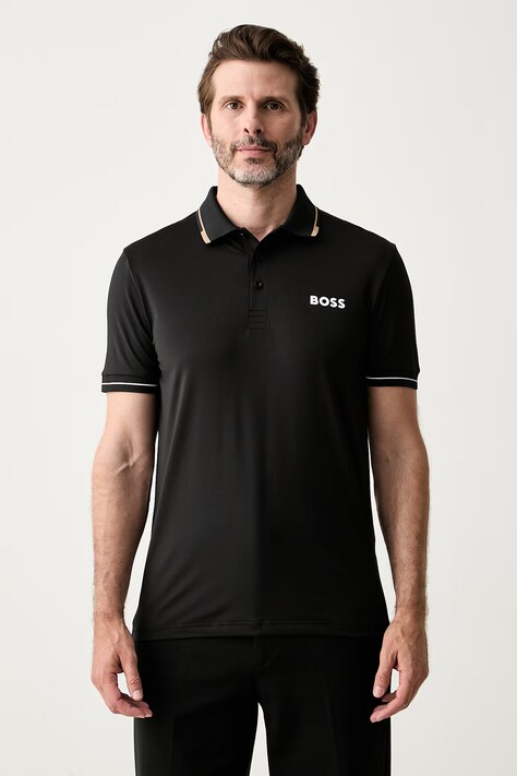 BOSS Green polo męskie Paul Pro czarne 50506203