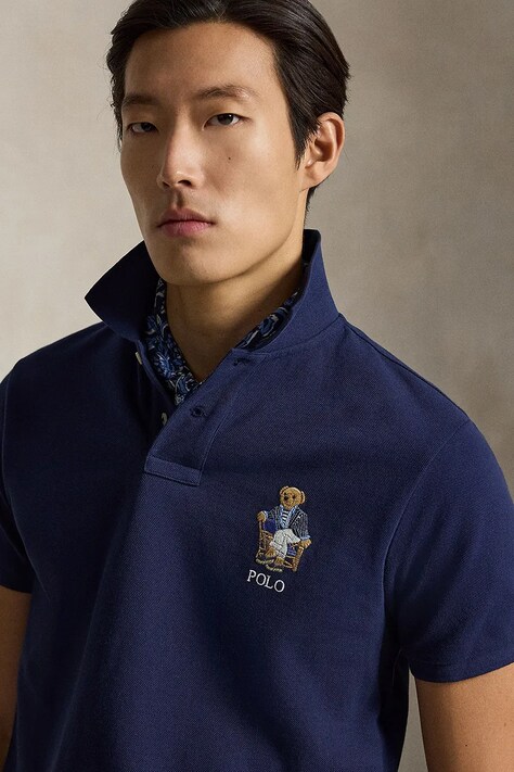 Polo Ralph Lauren поло чоловіче бавовняне — AW26-POMZZC, темно-синій — фото 4