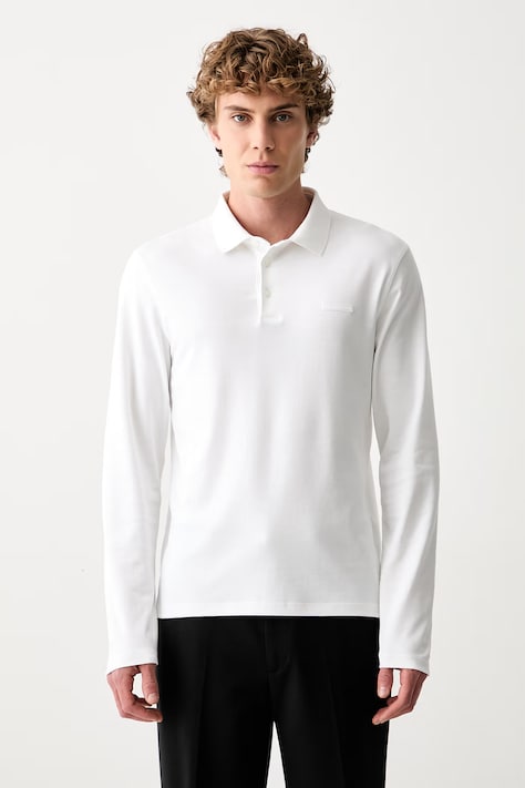 Calvin Klein μακρυμάνικο ανδρικό βαμβακερό λευκό LV04LH240G