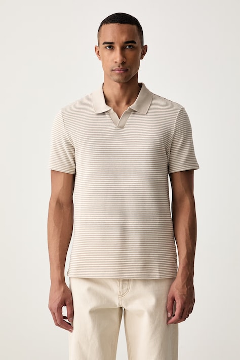 Guess polo da uomo con cotone JOHNNY beige M6YP40 K4499