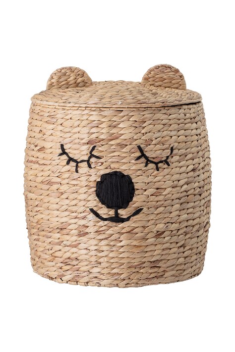 Bloomingville MINI Kosz na zabawki dziecięcy pleciony Dolma Basket w/Lid beżowy 82040701