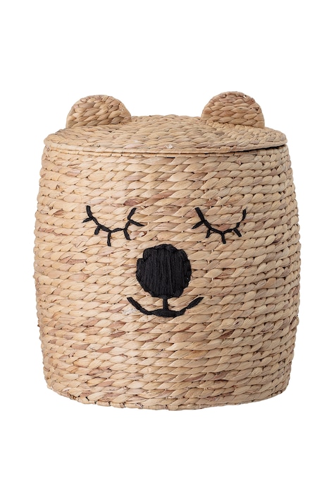 Bloomingville MINI Kosz na zabawki dziecięcy pleciony Dolma Basket w/Lid beżowy 82040701