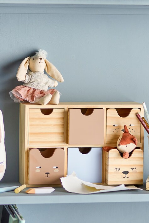 Bloomingville MINI Szafka dziecięca Calle Storage Box beżowa 82062613