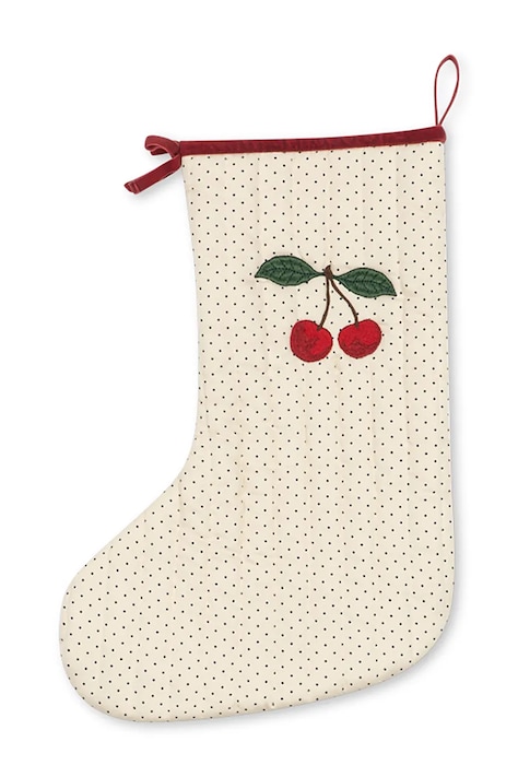 Konges Sløjd Skarpeta świąteczna dziecięca bawełniana CHRISTMAS STOCKING beżowa KS107397
