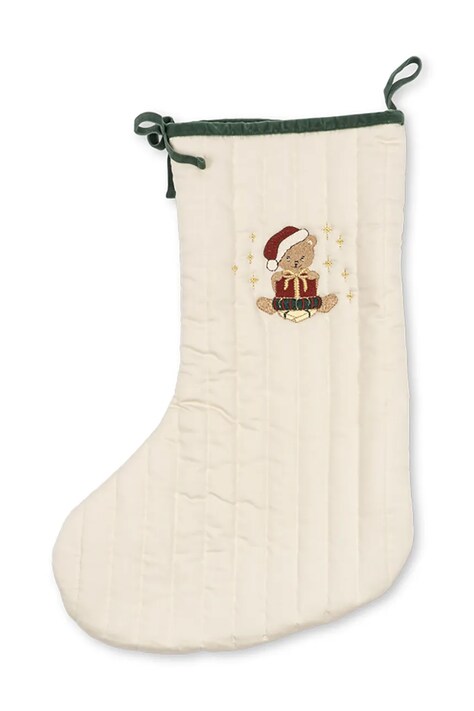 Konges Sløjd Skarpeta świąteczna dziecięca bawełniana CHRISTMAS STOCKING beżowa KS107397