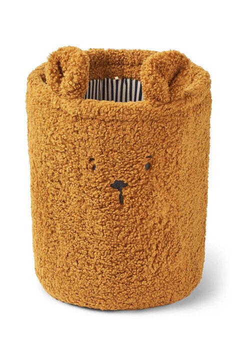 Liewood Καλάθι για παιχνίδια παιδικό φλις Morley Bear Pile Basket καφέ LW21175