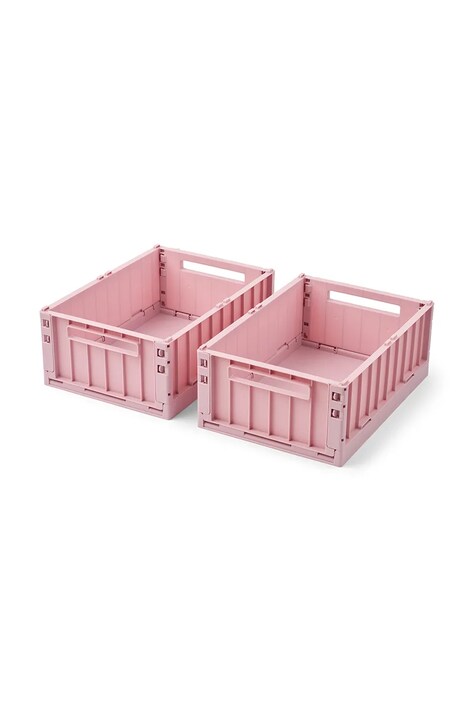 Liewood Detské Weston Storage Box M 2-pack ružová LW14677