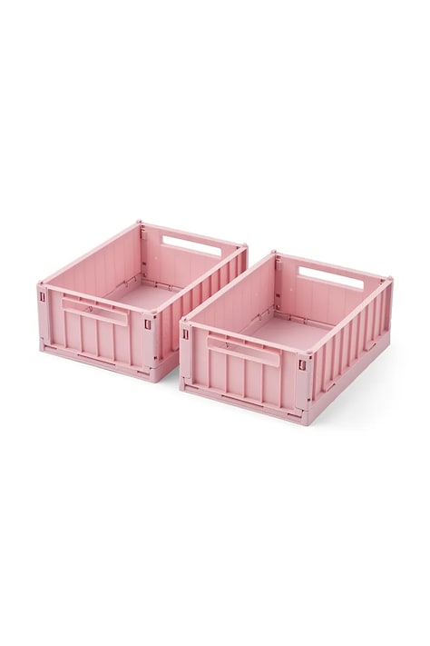 Liewood Komplet zabojev otroški Weston Storage Box S 2-pack roza LW14549