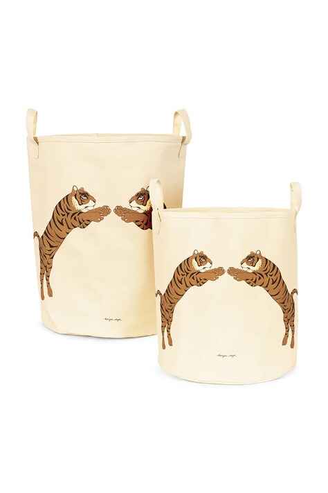 Konges Sløjd Kosz na zabawki dziecięcy bawełniany TOY STORAGE BAGS beżowy KS105109