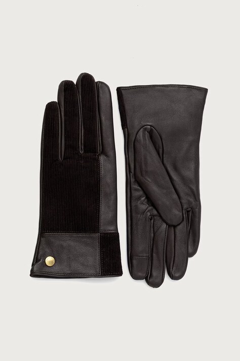 Barbour Rękawiczki damskie skórzane brązowe LGL0162