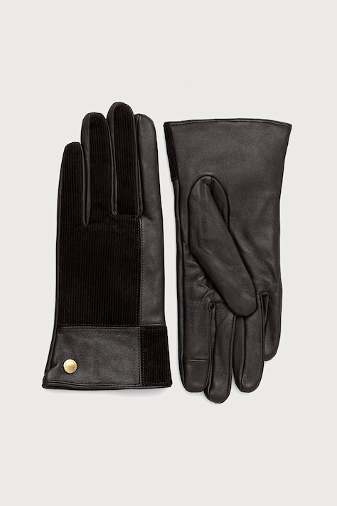Barbour Rękawiczki damskie skórzane brązowe LGL0162
