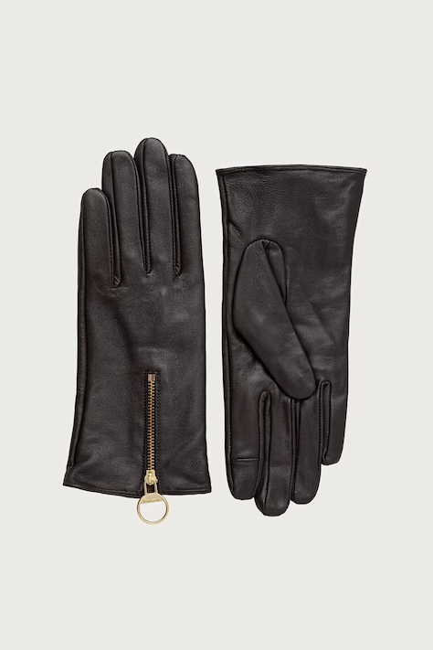 Barbour Rękawiczki damskie skórzane brązowe LGL0159