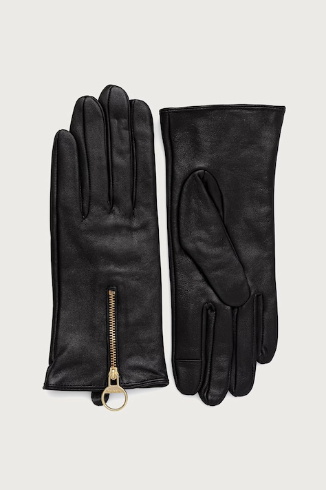 Barbour Rękawiczki damskie skórzane czarne LGL0159