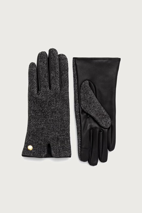 Barbour Rękawiczki damskie z wełną szare LGL0155