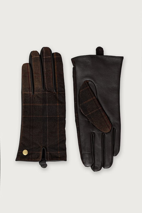 Barbour rękawiczki damskie brązowe LGL0149