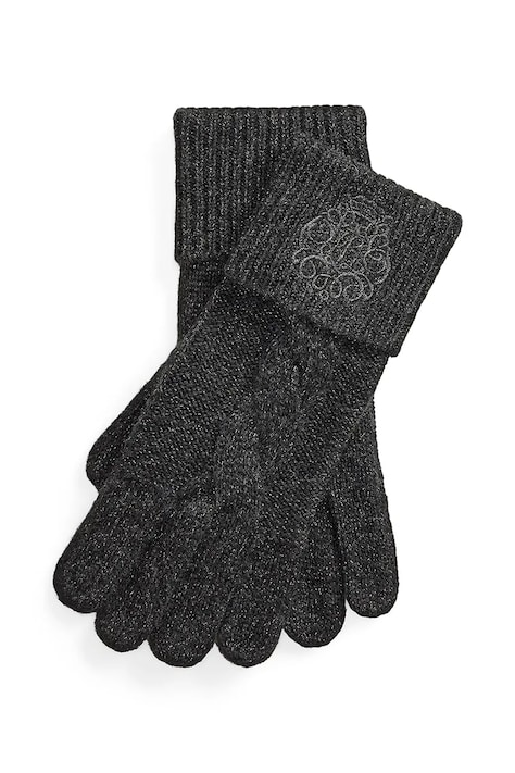 Lauren Ralph Lauren Rękawiczki damskie z wełną szare 454P23549