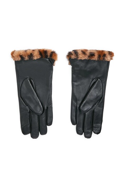 Lauren Ralph Lauren Mănuși pentru femei din piele negre 454946904