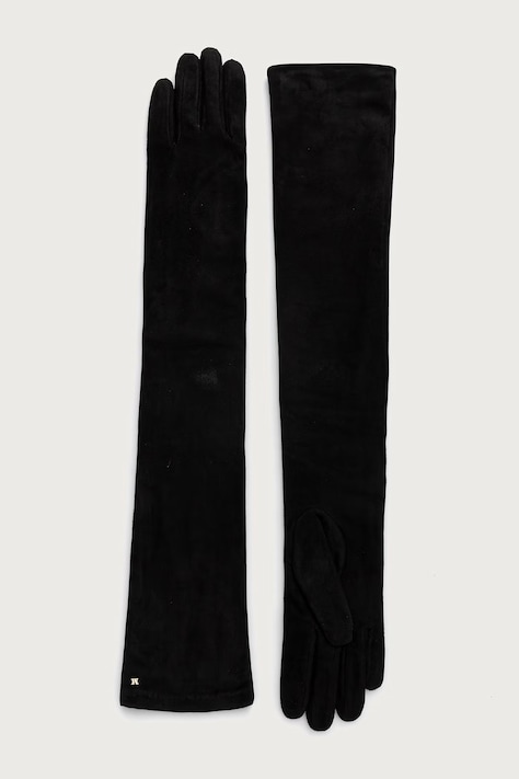 Max Mara Rękawiczki zamszowe damskie czarne 2624566022600