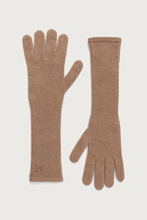 Max Mara Rukavice kašmírové dámske hnedé 2624566012650