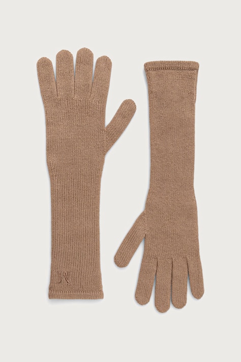 Max Mara Rukavice kašmírové dámske hnedé 2624566012650