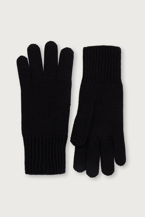MM by Max Mara Rękawiczki damskie wełniane MMLBANDA czarne 2626566038600