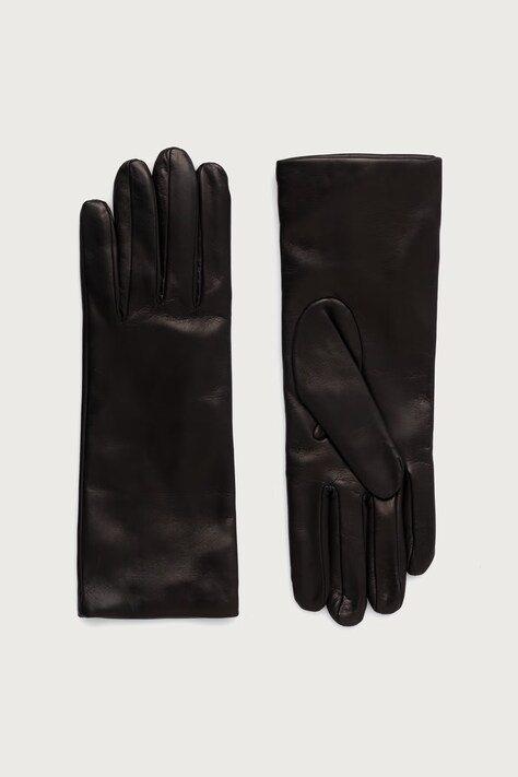 Weekend Max Mara Rękawiczki damskie skórzane WKASENAPESHORT czarne 2625566045600