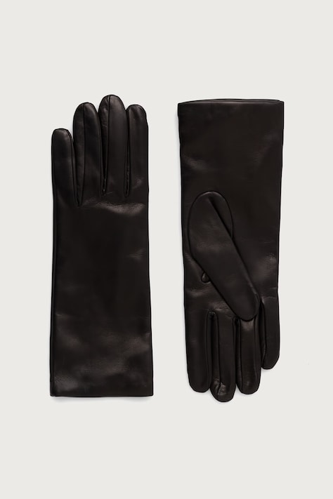 Weekend Max Mara Rękawiczki damskie skórzane WKASENAPESHORT czarne 2625566045600