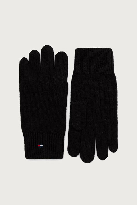 Tommy Hilfiger Rukavice dámske s bavlnou čierne AW0AW19131