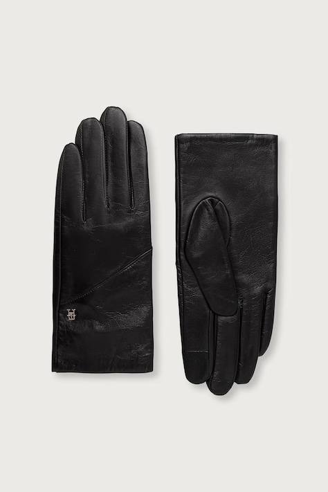Tommy Hilfiger rukavice za žene kožne crne AW0AW19129