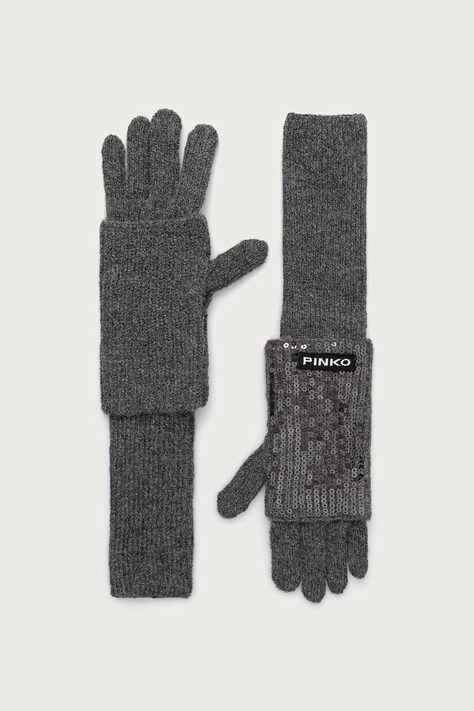 Pinko γάντια γυναικεία γκρί 107254 A3EJ