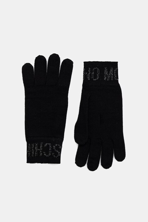 Moschino rękawiczki damskie z wełną czarne M3493 65485