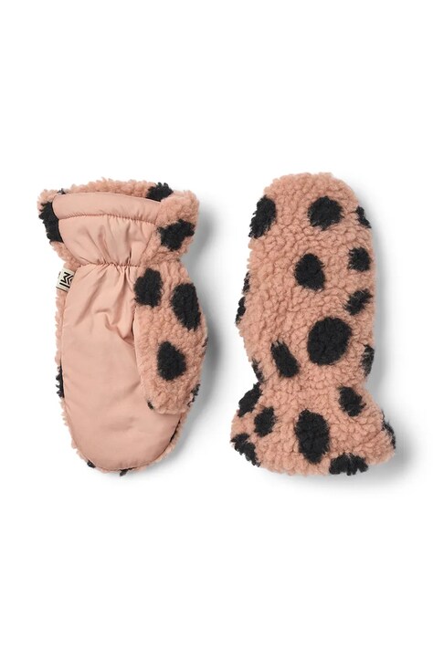 Liewood Γάντια παιδικά Grethe Printed Pile Gloves ροζ LW21432