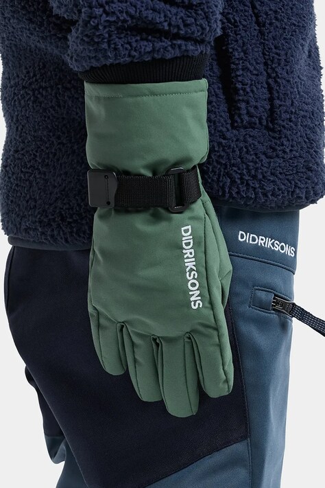 Didriksons Rękawice narciarskie dziecięce BIGGLES GLOVES 4 zielone 506342