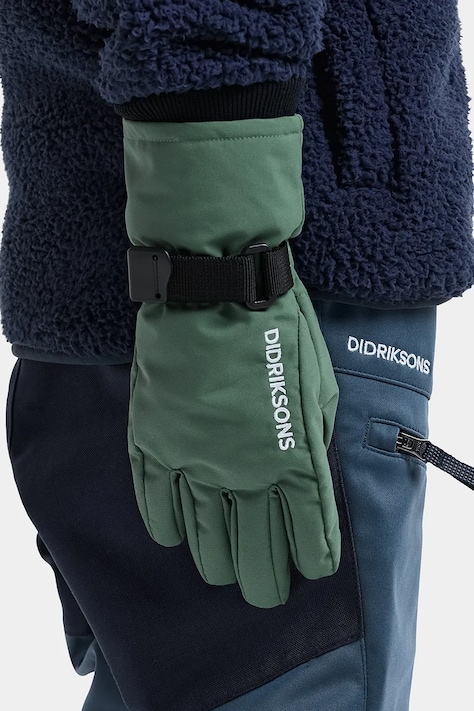 Didriksons Rękawice narciarskie dziecięce BIGGLES GLOVES 4 zielone 506342