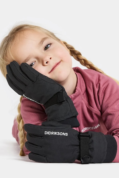 Didriksons Rękawice narciarskie dziecięce BIGGLES GLOVES 4 czarne 506342