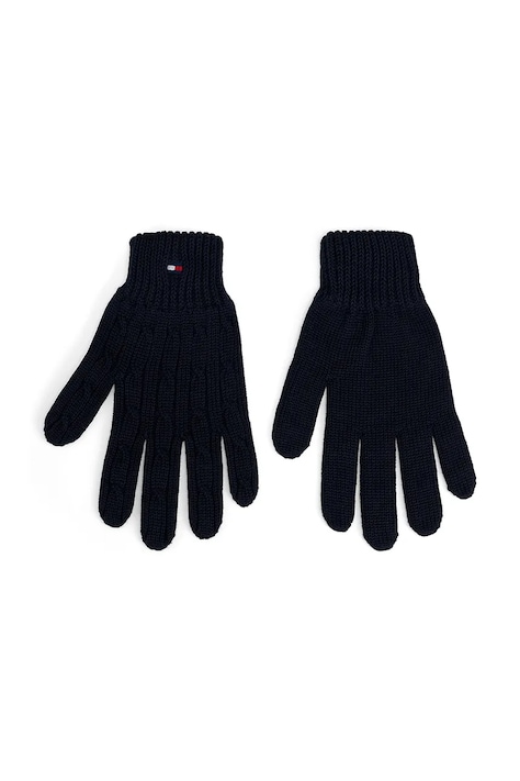 Tommy Hilfiger Mănuși pentru copii din bumbac negre KA0KA00106