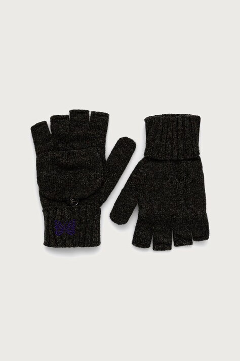 Needles Men's wool mittens green TY068