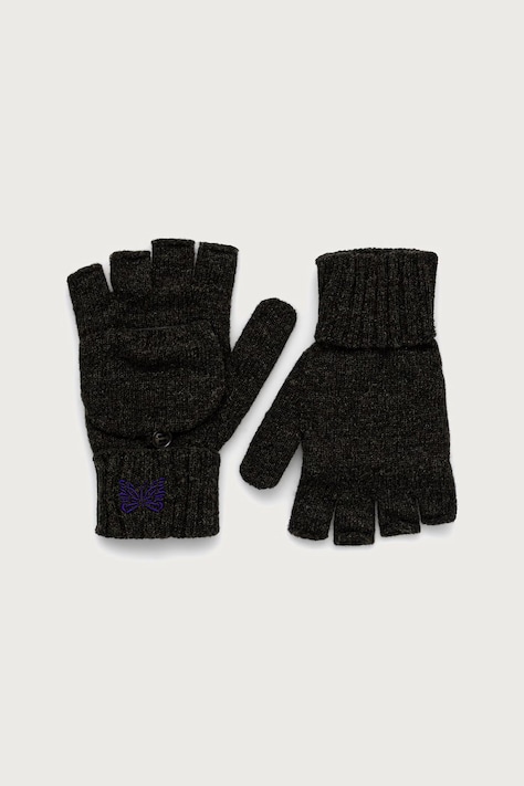 Needles Men's wool mittens green TY068