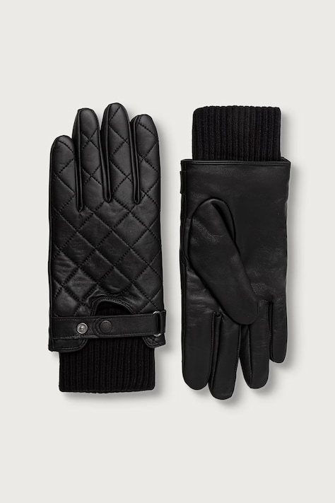 Barbour Rękawiczki męskie skórzane czarne MGL0027