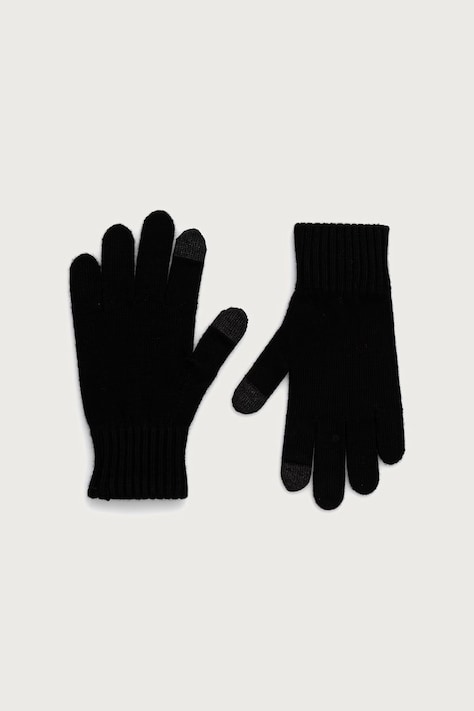 BOSS Rukavice pánske s prímesou vlny Falco_Gloves čierne 50571896
