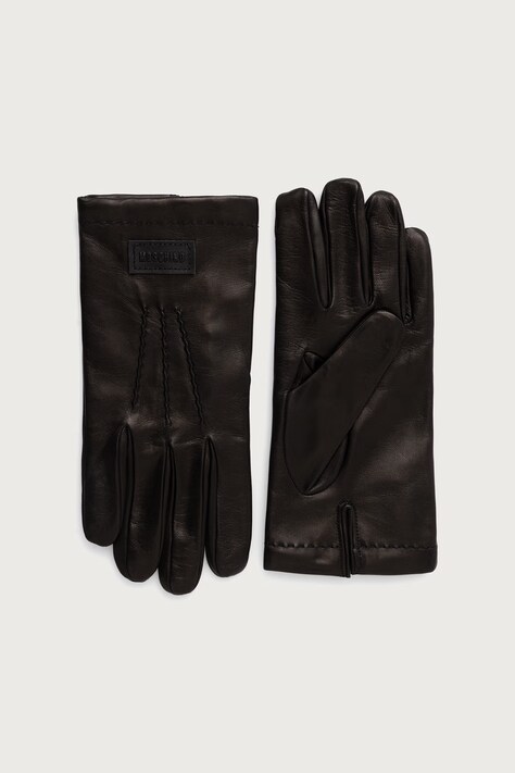 Moschino Rękawiczki męskie skórzane czarne M5931 60814