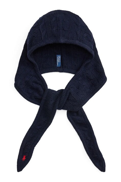 Polo Ralph Lauren Kaptur damski wełniany granatowy 455P18110