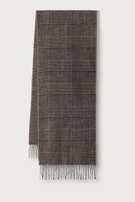 Barbour Szalik damski wełniany brązowy LSC0503