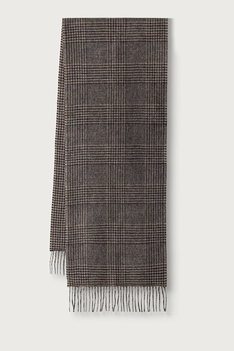 Barbour Szalik damski wełniany brązowy LSC0503