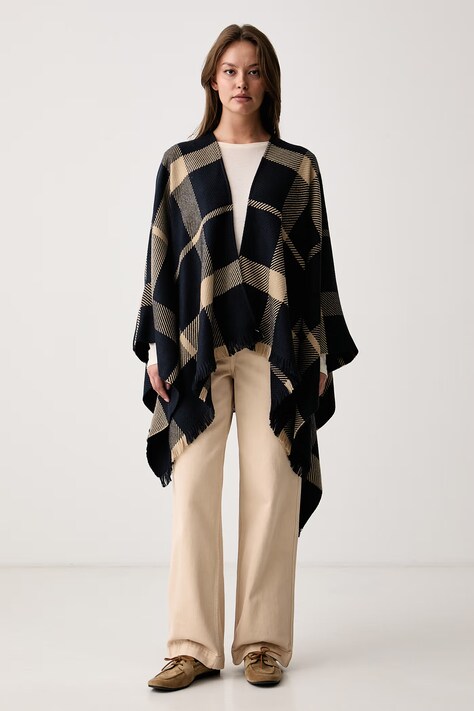 Barbour Poncho damskie beżowe LSC0501
