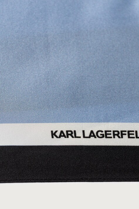 Karl Lagerfeld Τετράγωνο μαντήλι γυναικείο μεταξωτό μπλε B4W33095