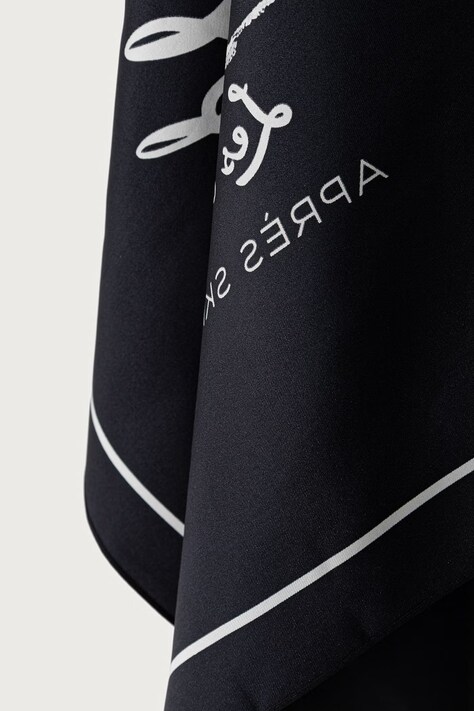 Karl Lagerfeld хустка на шию жіноча шовкова — AW26-SADZLJ, чорний — фото 2