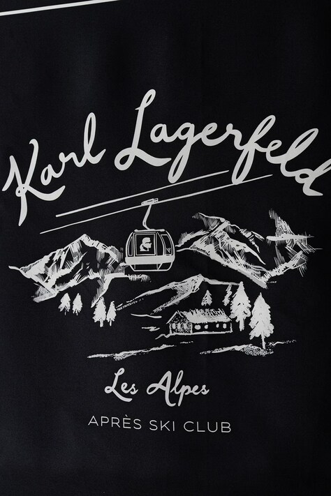 Karl Lagerfeld хустка на шию жіноча шовкова — AW26-SADZLJ, чорний — фото 3