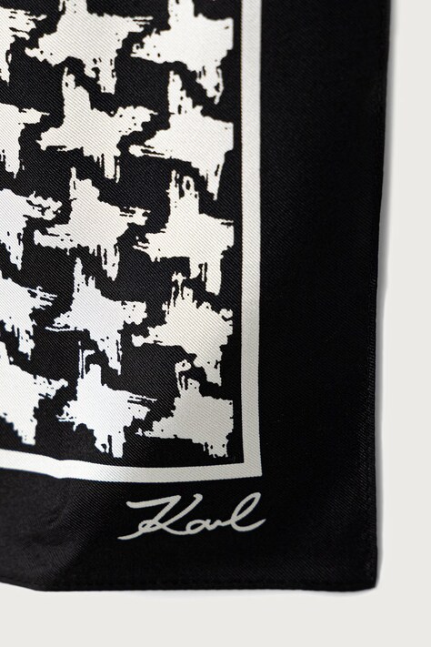 Karl Lagerfeld хустка на шию жіноча шовкова — AW26-SADZLK, чорний — фото 2