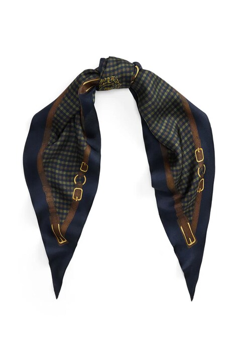 Lauren Ralph Lauren Apaszka damska jedwabna granatowa 454P23564